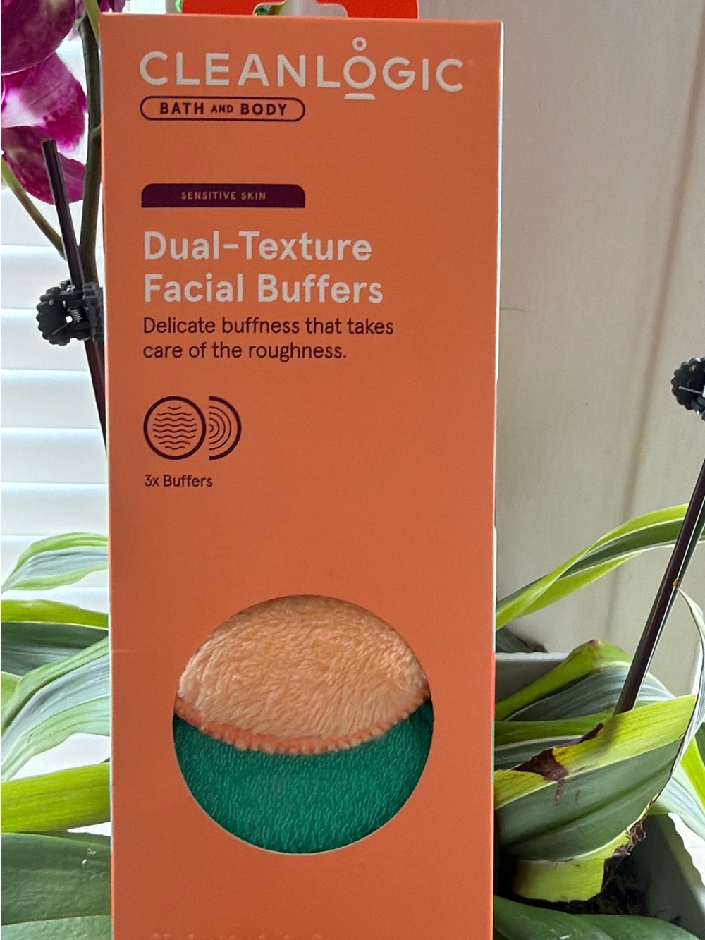 Dual-Texture Facial Buffers for Sensitive Skin - Peach & Green